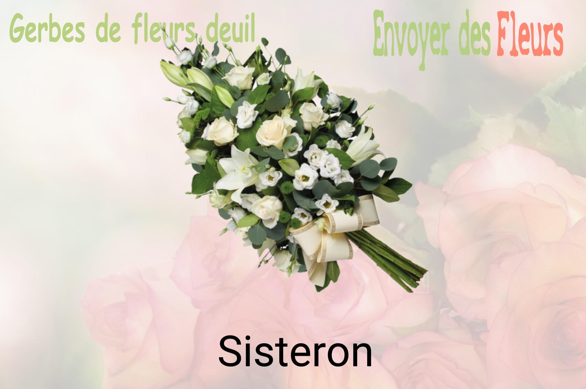 Gerbe de fleurs de deuil livrée à Sisteron